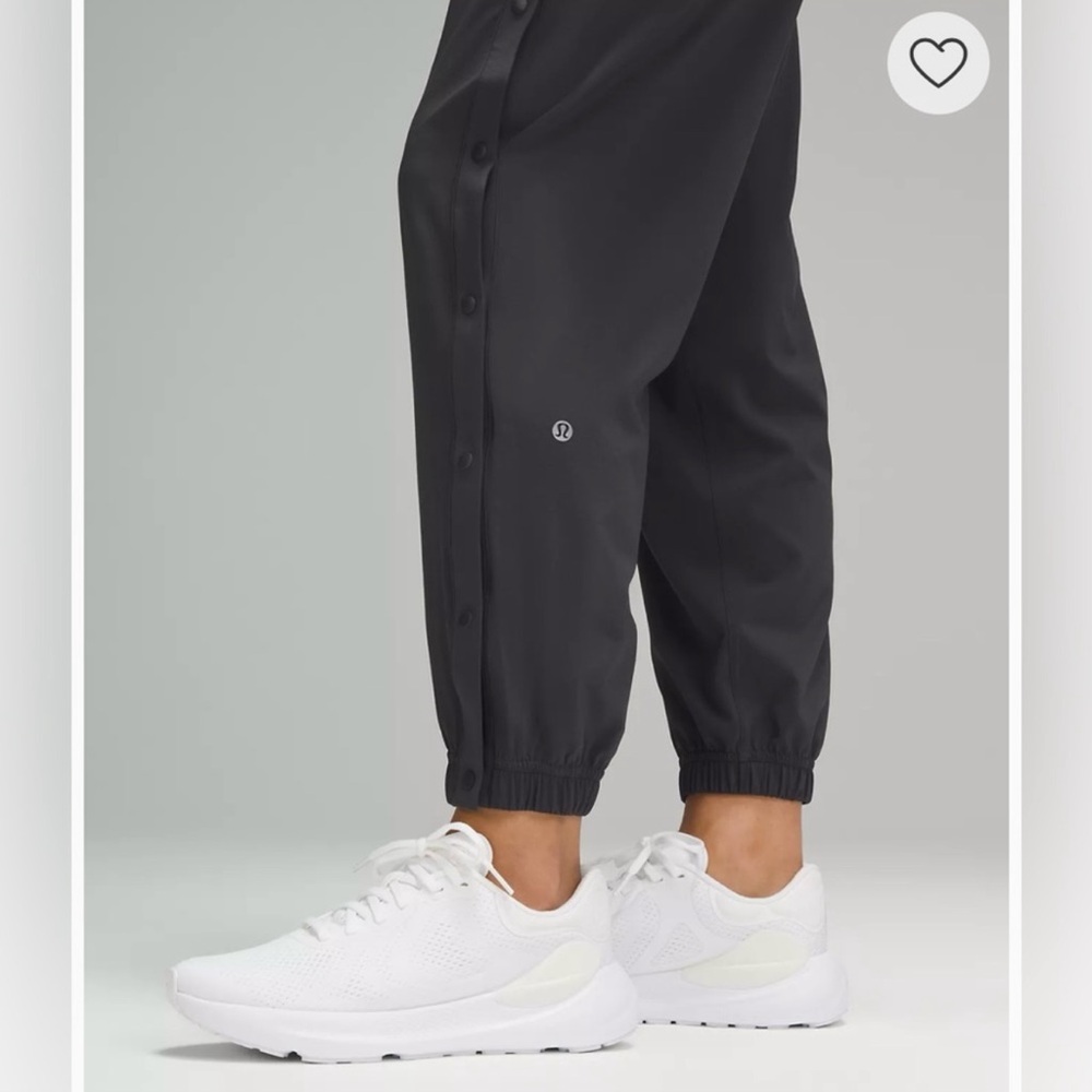 Lululemon Performance Pant Tearaway Mid Rise Track Pant Black Sz 8 NEW!